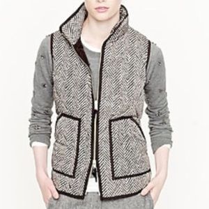 J Crew Excursion Quilted Herringbone puffer vest